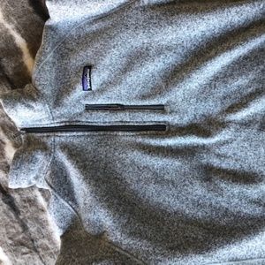 Mens Gray Patagonia Quarter Zip Sweater Size L